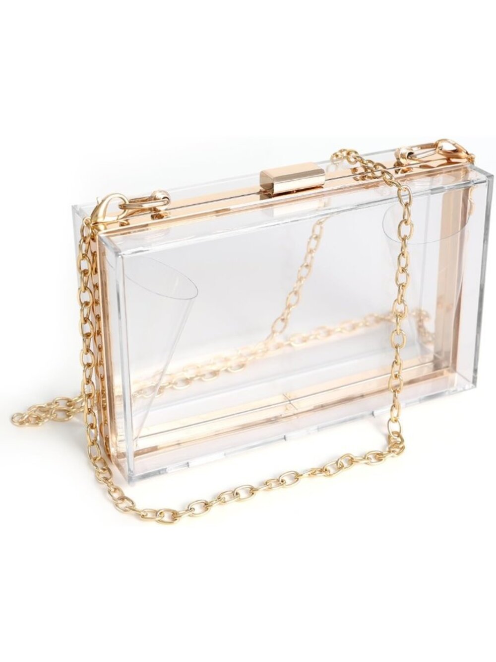 Clear Acrylic Crossbody Clutch Purse for Women - Stylish Evening Party Bag